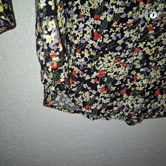 Intro Matilda Dark Floral Blouse Tunic Top Button Shirt Size S - Picture 5 of 10